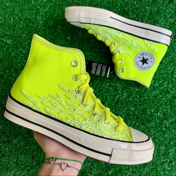 Converse | Shoes | Converse Chuck 7 Hi Glitter Flames | Poshmark